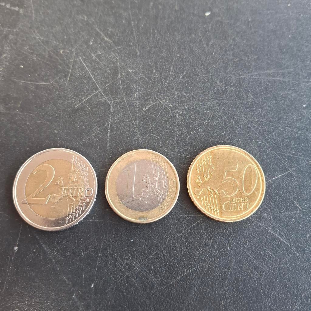 Euromunten,  0,50 cent, 1 euro en 4x 2 euro, Ophalen of Verzenden, Frankrijk, Overige waardes, Losse munt