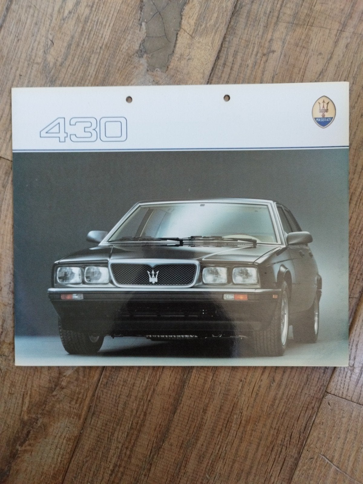 Maserati 430 Brochure - Engels - 1988, Boeken, Gelezen, Maserati, Ophalen of Verzenden, Overige merken