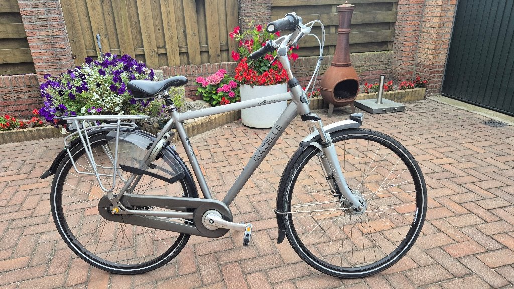 Gazelle herenfiets Paris, Fietsen en Brommers, Fietsen | Heren | Herenfietsen, Gebruikt, Gazelle, 53 tot 57 cm, Versnellingen