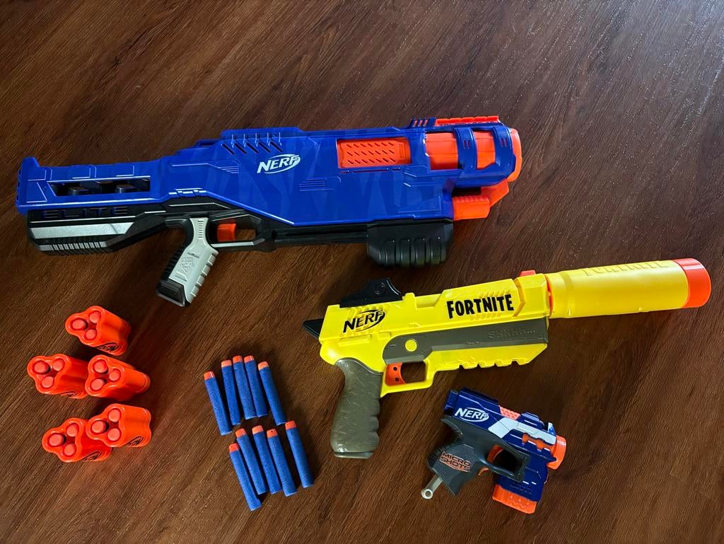 Nerf blasters met pijltjes en magazijnen, Ophalen, Gebruikt