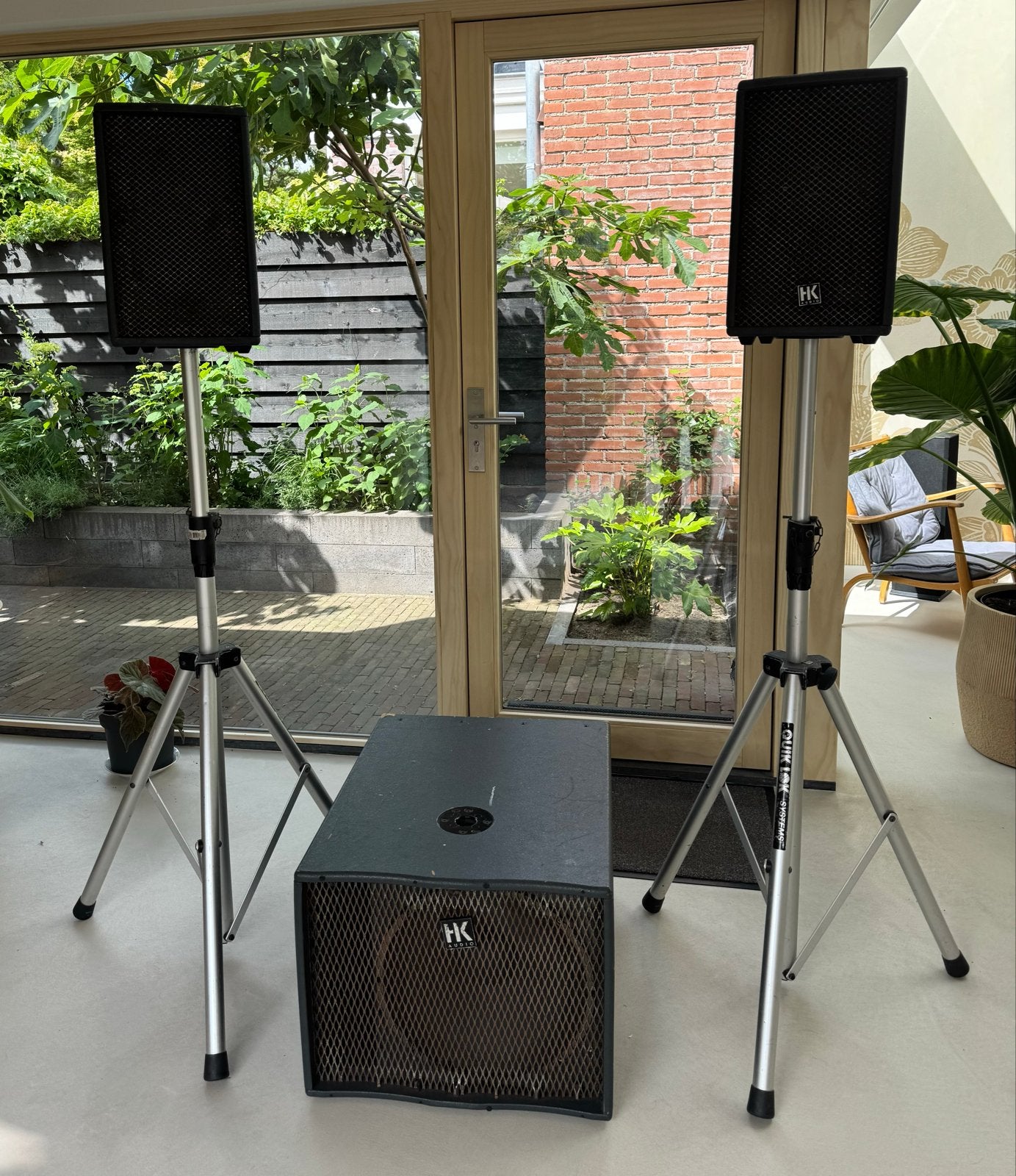HK Audio L.U.C.A.S. 600 W RMS PA-systeem met statieven, Muziek en Instrumenten, Ophalen, Gebruikt, 500 tot 1000 watt, P.A.