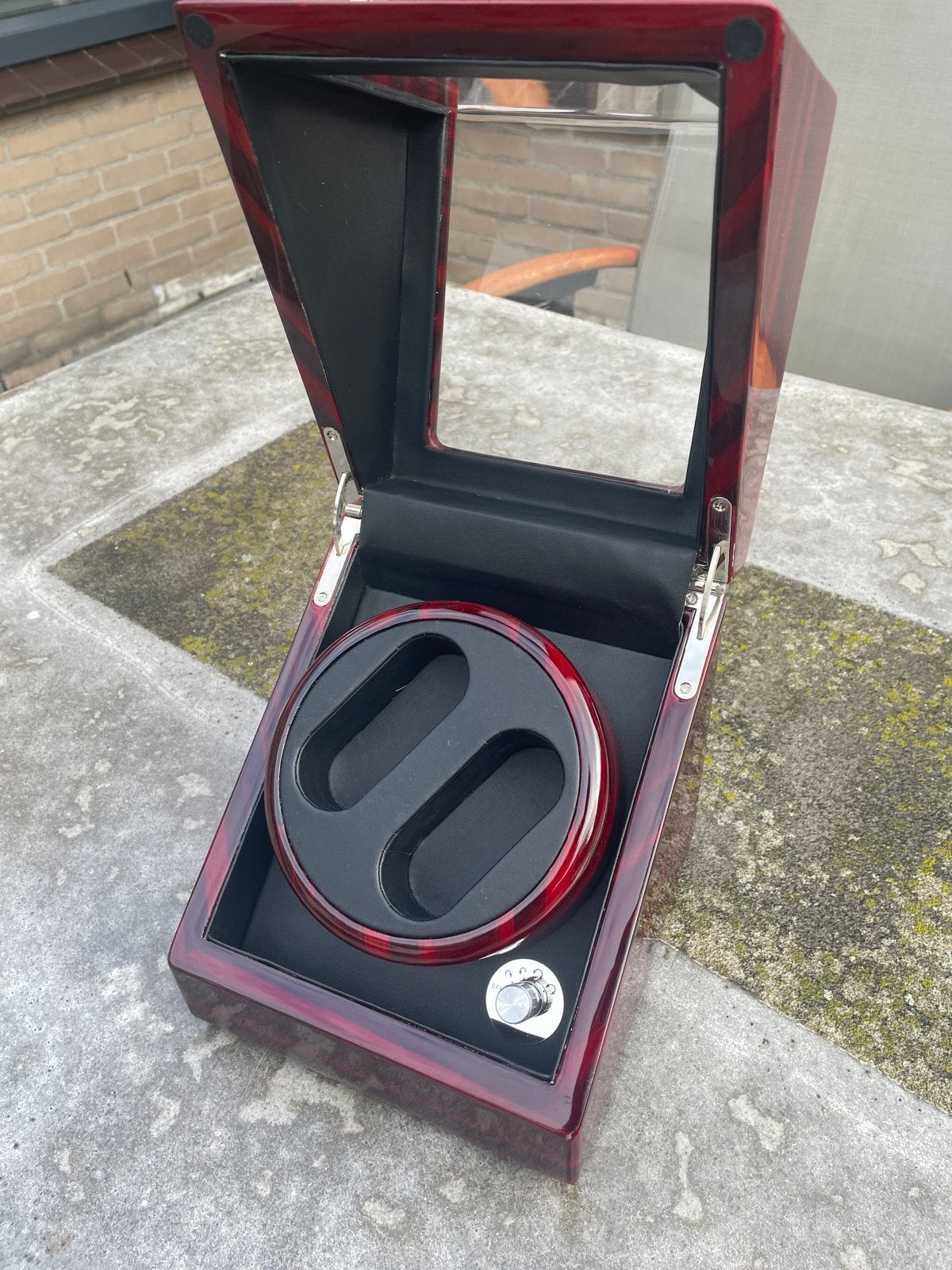 Luxe Watchwinder voor 2 Horloges met Draairichting Keuze, Ophalen of Verzenden, Zo goed als nieuw