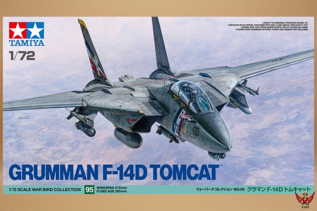 ROWASP | Tamiya 60795 1/72 Grumman F-14D Tomcat | NEW, Overige merken, 1:72 tot 1:144, Nieuw, Ophalen of Verzenden