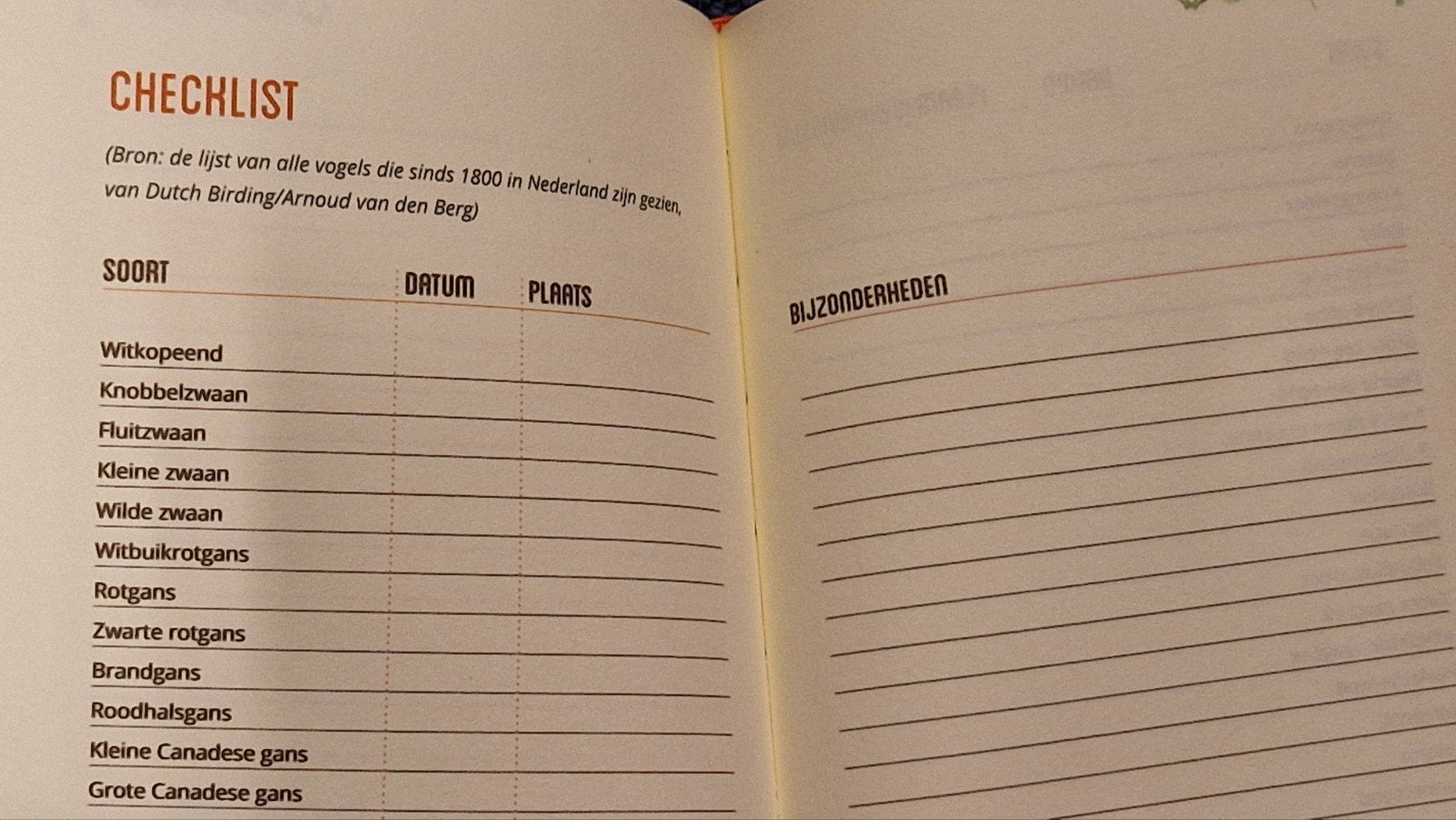 Waarnemingendagboek Vogels, Ophalen of Verzenden, Nieuw, Vogels