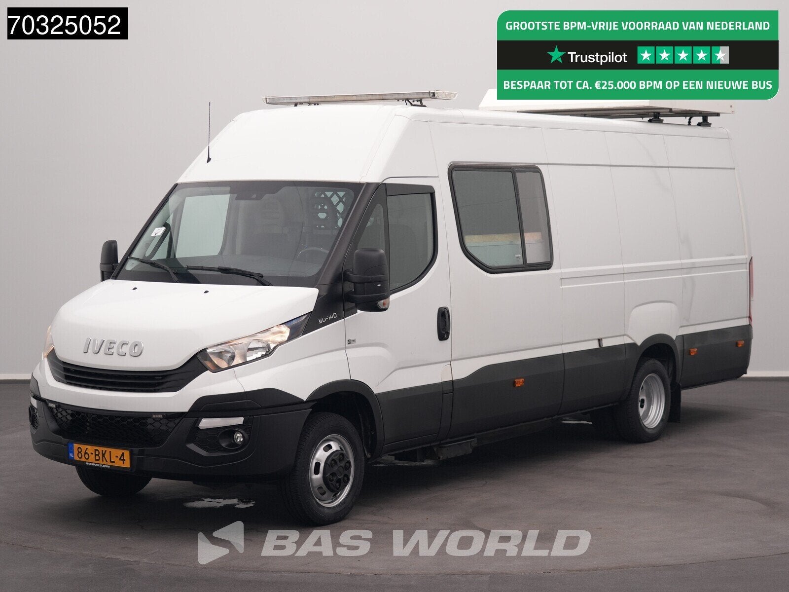 Iveco Daily 50C14 CNG 3.0L Dubbellucht L3H2 Navi 3,5t Trekha, Gebruikt, Euro 6, 4 cilinders, Wit