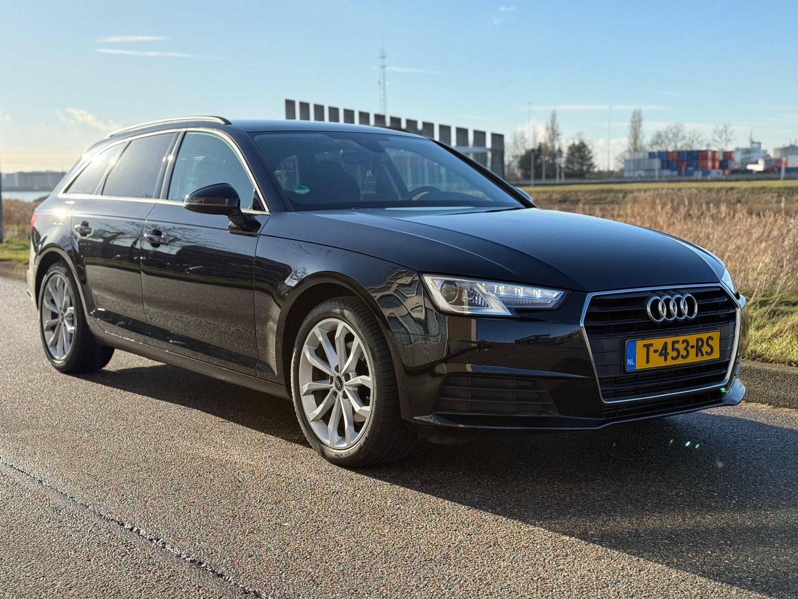 Audi A4 35 Tfsi 150pk Mhev S Tronic 2019 Zwart Leerstoelen, Auto's, Zwart, 4 cilinders, 1984 cc, A4
