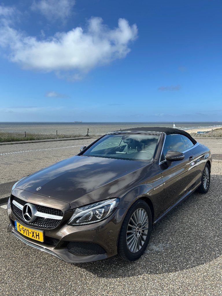 Mercedes-Benz C-Klasse 2.0 C200 Cabrio AUT 2017 Bruin, Achterwielaandrijving, 1800 kg, Zwart, 4 cilinders