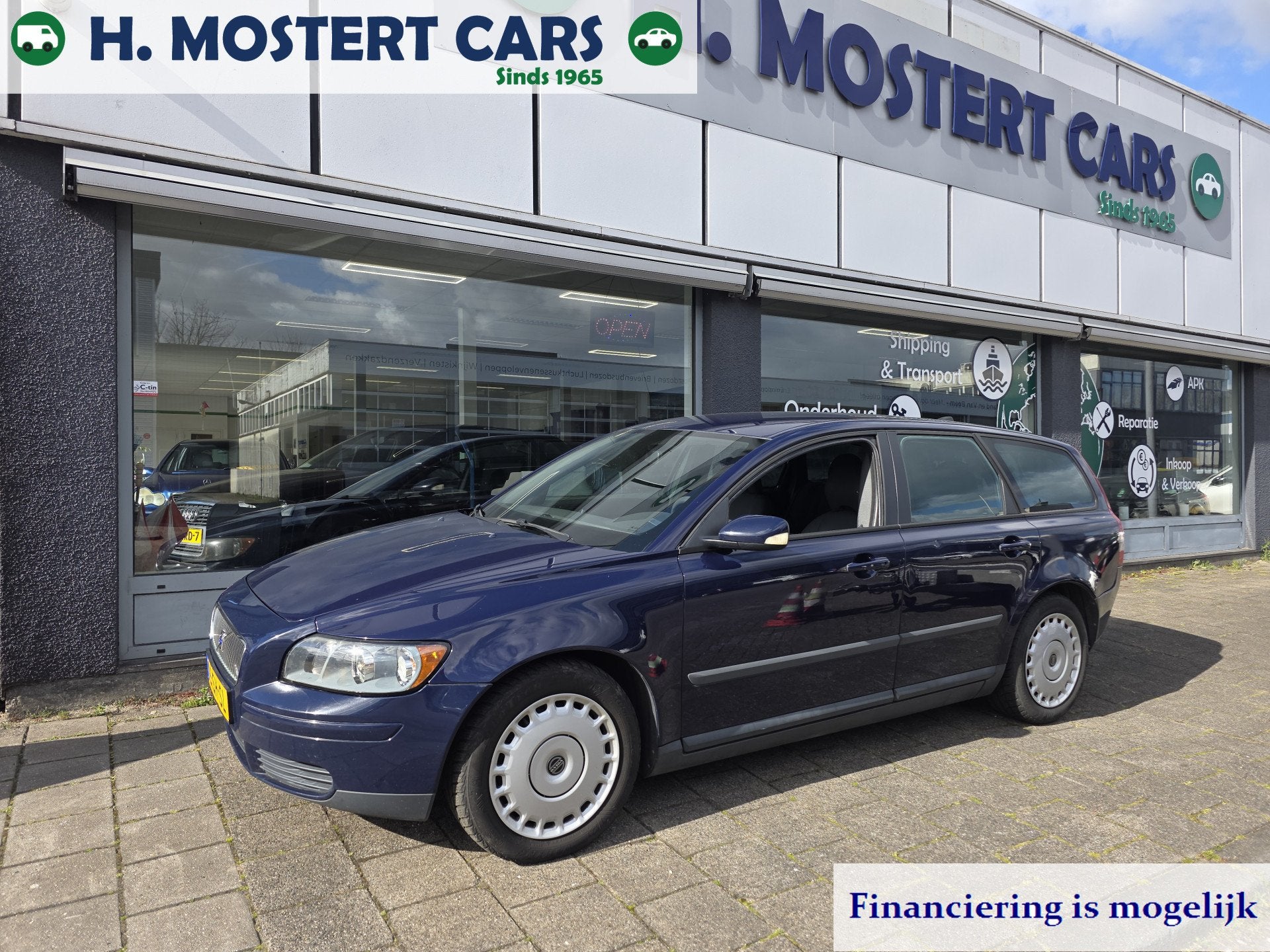 Volvo V50 1.8 *Nieuwe APK* Airco Electr. Ramen *Airbags * Ri, Auto's, Voorwielaandrijving, 4 cilinders, Blauw, Electronic Stability Program (ESP)