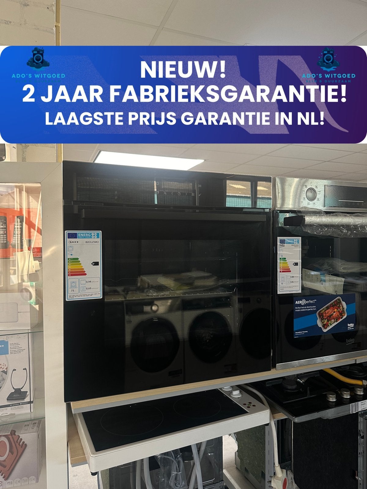 NEFF 60CM INBOUW OVEN CircoTherm AirFry 71L EasyClean, 45 tot 50 cm, Hete lucht, Kamerlingh Onnestraat 8, Wijchen, Nieuw