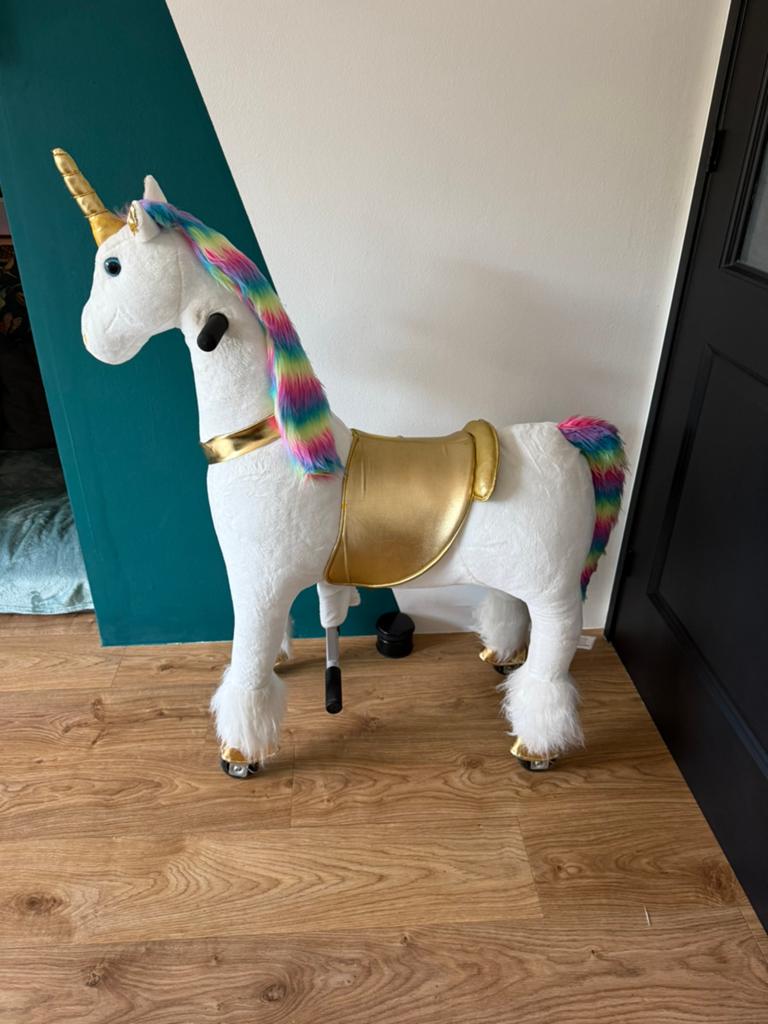 Mechanisch hobbelpaard Unicorn, Ophalen, Zo goed als nieuw