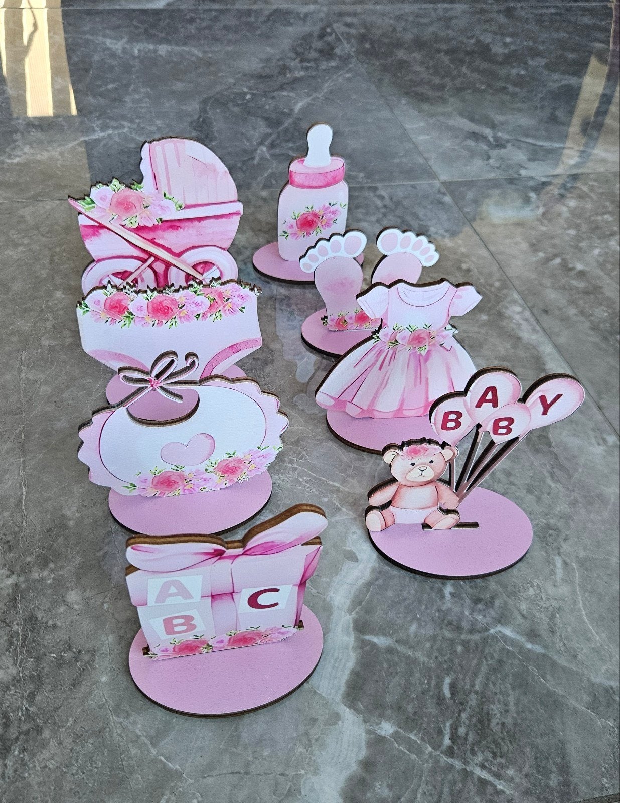 Babyshower pakket diverse artikelen roze, Ophalen of Verzenden, Nieuw
