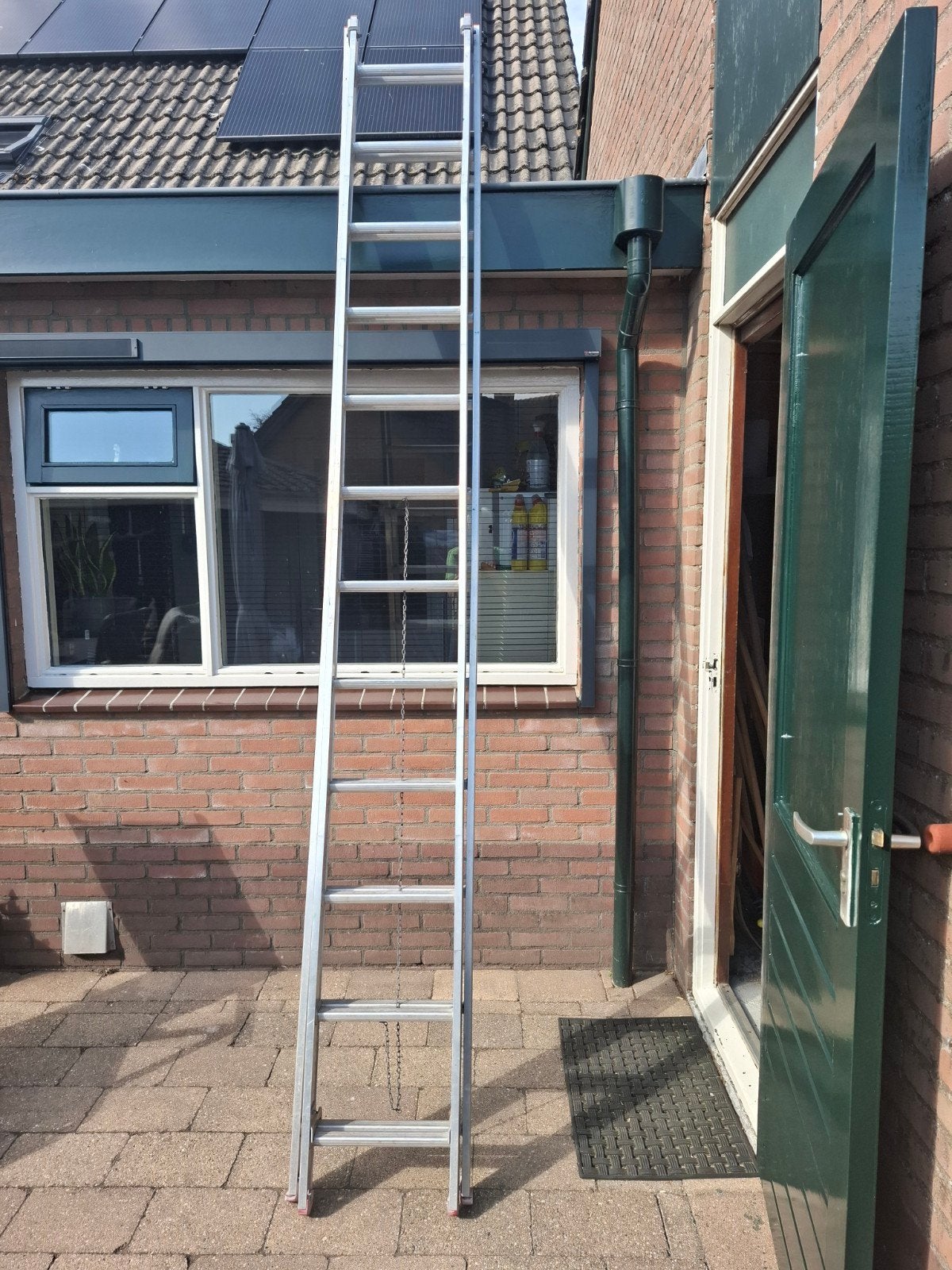 aluminium ladder 2x12 treden Altrex, Doe-het-zelf en Verbouw, Ladders en Trappen, Ophalen, Gebruikt, Ladder, 4 meter of meer