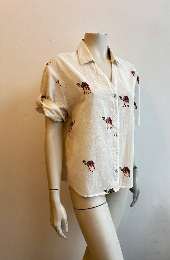 Musy Muze blouse linnen katoen 38, Kleding | Dames, Ophalen of Verzenden, Zo goed als nieuw, Maat 38/40 (M)