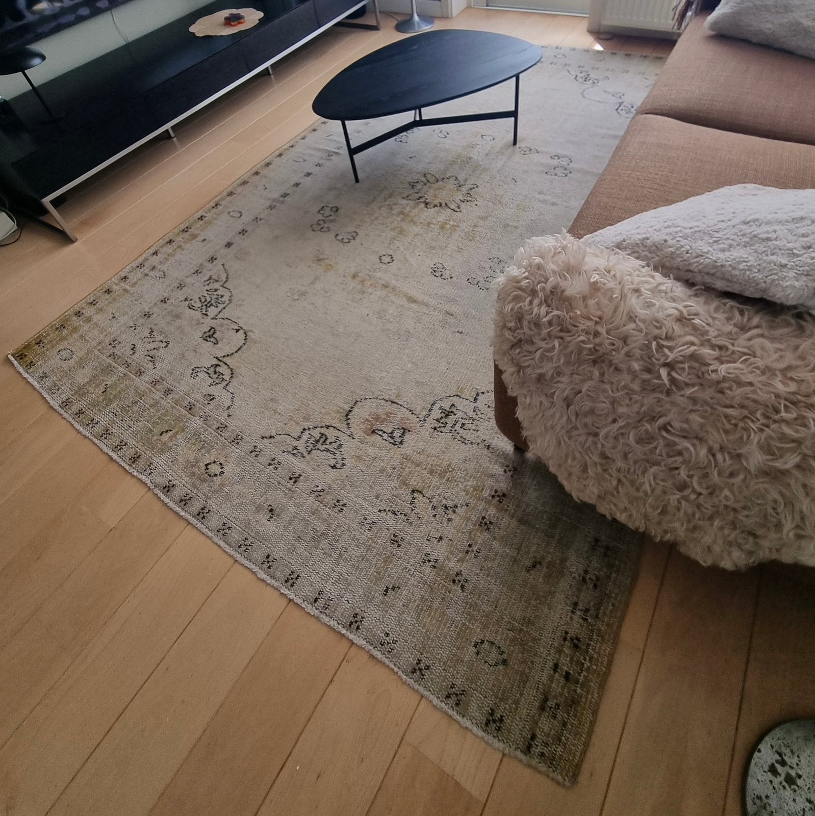Vintage vloerkleed van Rozen Kelim, Ophalen, Gebruikt, Rechthoekig, 200 cm of meer