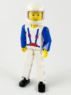 LEGO Technic tech006b Technic Figure White Legs, White Top, Gebruikt, Lego, Ophalen of Verzenden, Minifiguur