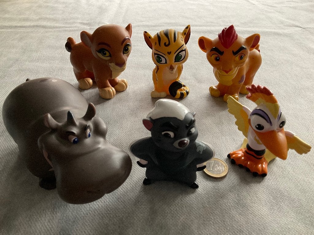 Disney LION KING and LION GUARD ... 6 stuks, Ophalen, Leeuwenkoning of Jungle Boek, Zo goed als nieuw, Beeldje of Figuurtje