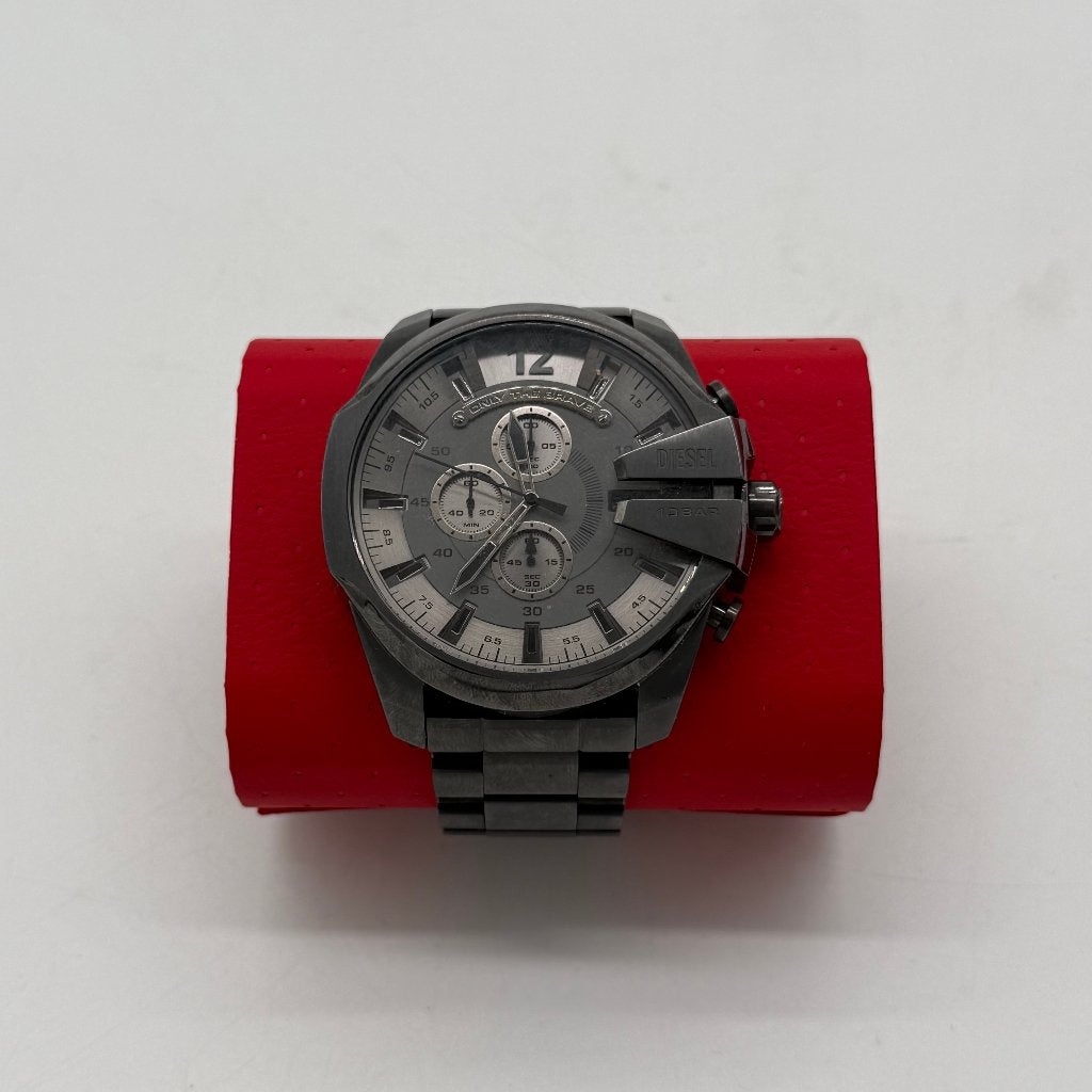 Diesel DZ-4282 Mega Chief herenhorloge - met doosje, Overige merken, Staal, Polshorloge, Ophalen of Verzenden