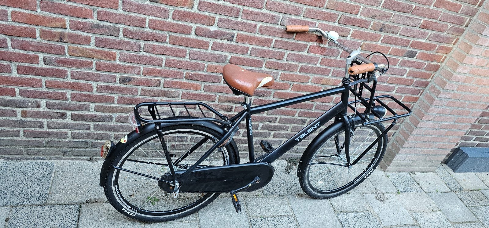 Talent Transportfiets Zwart 26 inch ., Terugtraprem, Versnellingen, Zo goed als nieuw, 50 tot 53 cm