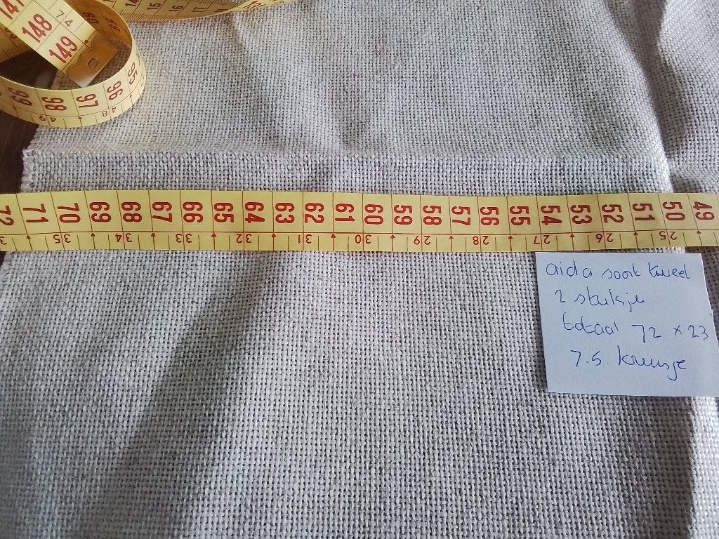 Soort aida tweet stof, Hobby en Vrije tijd, Borduren en Borduurmachines, Ophalen of Verzenden, Zo goed als nieuw, Handborduren