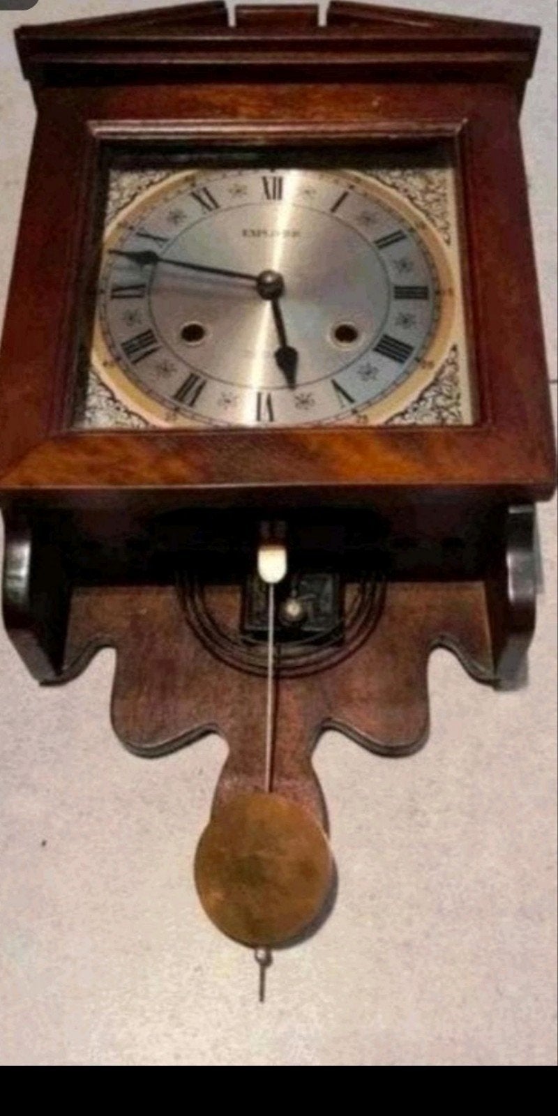Prachtige antieke Explorer wandklok met een mechanisch 31-da, Ophalen of Verzenden