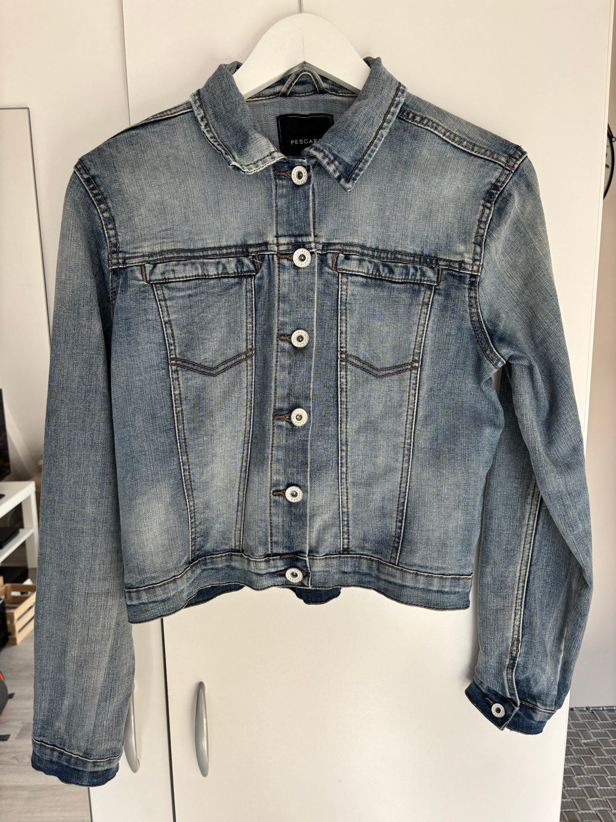 Pescara spijkerjas - Vintage look - Maat M, Ophalen of Verzenden, Zo goed als nieuw, Maat 38/40 (M), Blauw