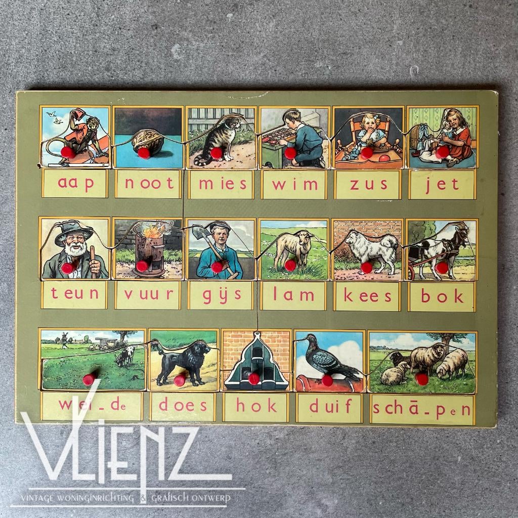 Vintage Aap Noot Mies leesplankje puzzel hout, Kinderen en Baby's, Speelgoed | Kinderpuzzels, Gebruikt, 2 tot 4 jaar, 10 tot 50 stukjes
