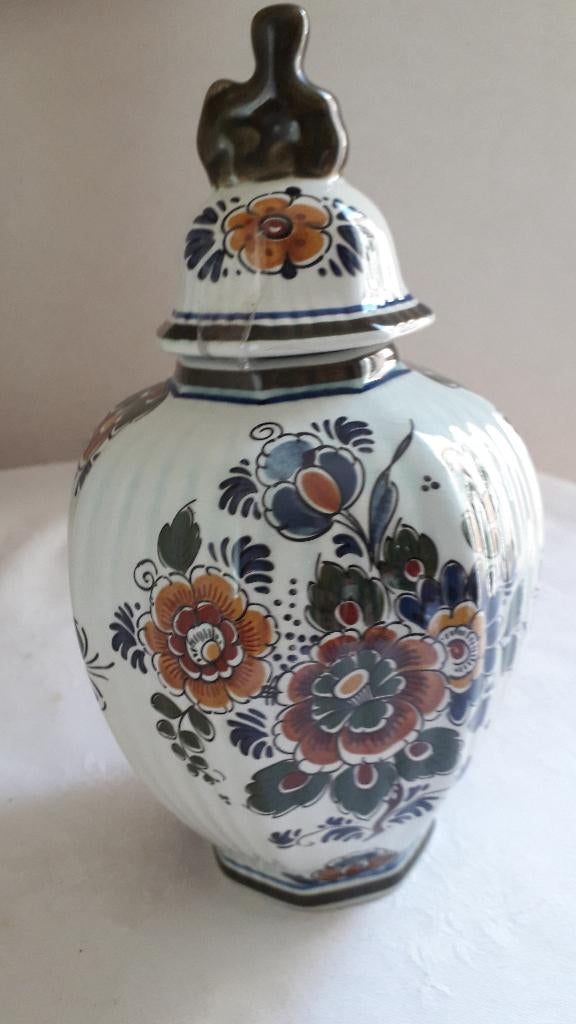 DEKSELVAAS POLYCHROOM DELFT No: 440, Antiek en Kunst, Antiek | Vazen, Ophalen of Verzenden
