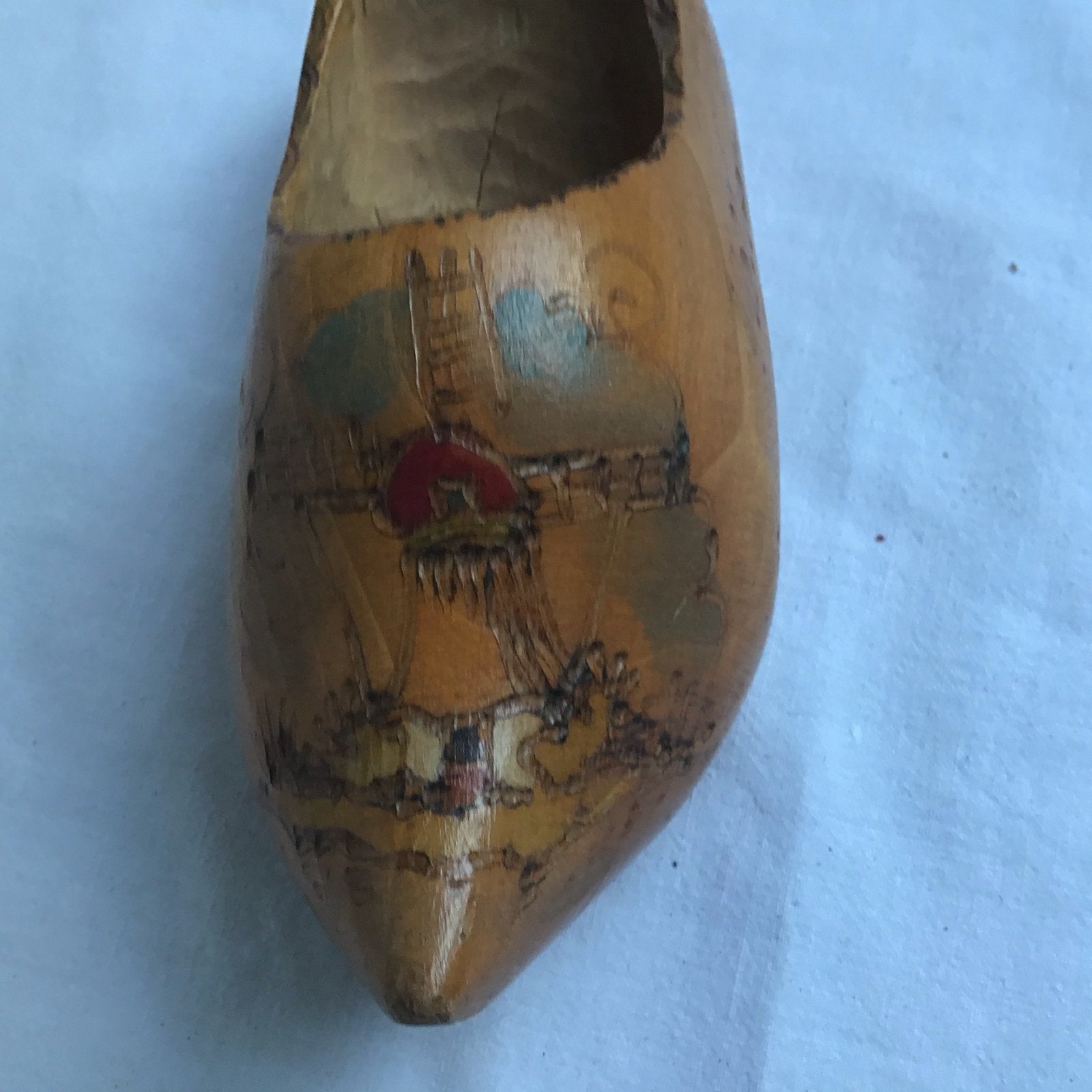 Decoratieve houten klomp met handgeschilderd Hollands tafere, Ophalen of Verzenden