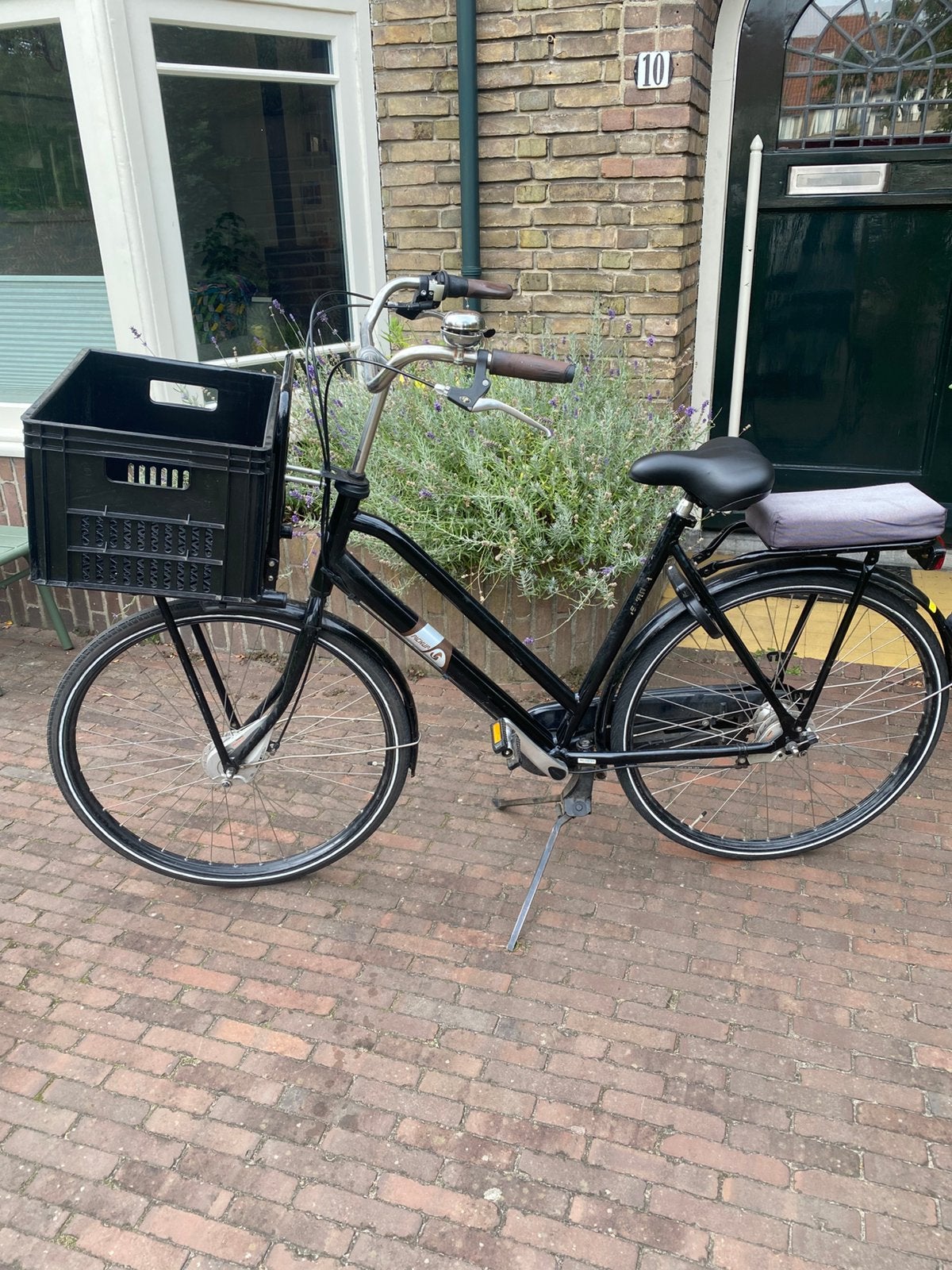 Sparta Stadsfiets met kratje. 28 inch wielen. Goede staat, Ophalen, Sparta, 53 tot 56 cm, Versnellingen
