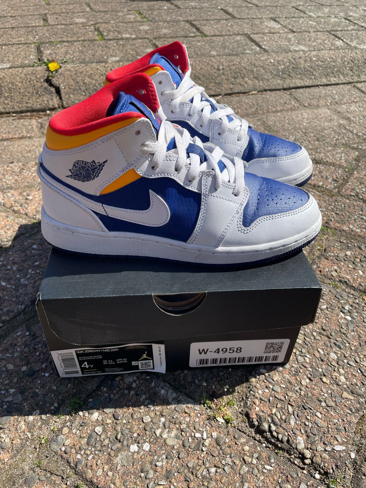 Nike Air Jordan 1 MID (GS) maat 36 te koop, Overige kleuren, Verzenden, Nike, Sneakers of Gympen