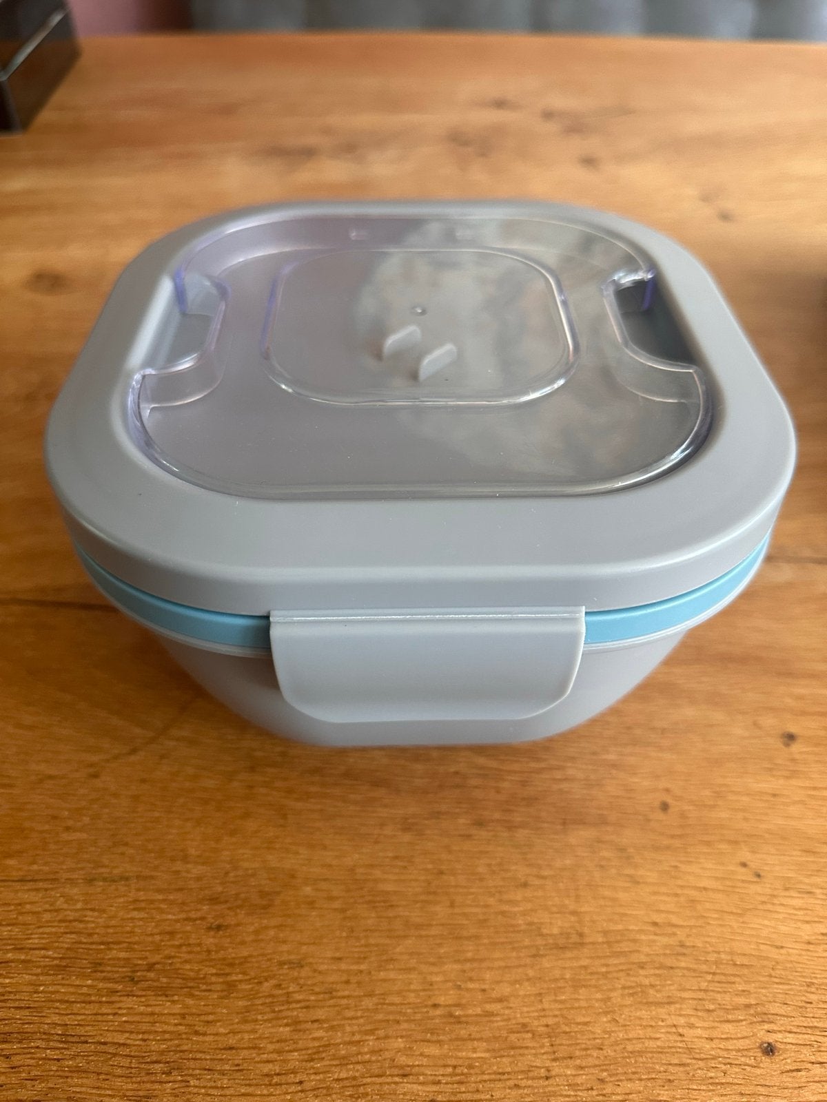 Royal VKB Saladebak to go -  met vakjes - Grijs/Blauw, Gebruikt, Kunststof, Ophalen of Verzenden, Overige merken