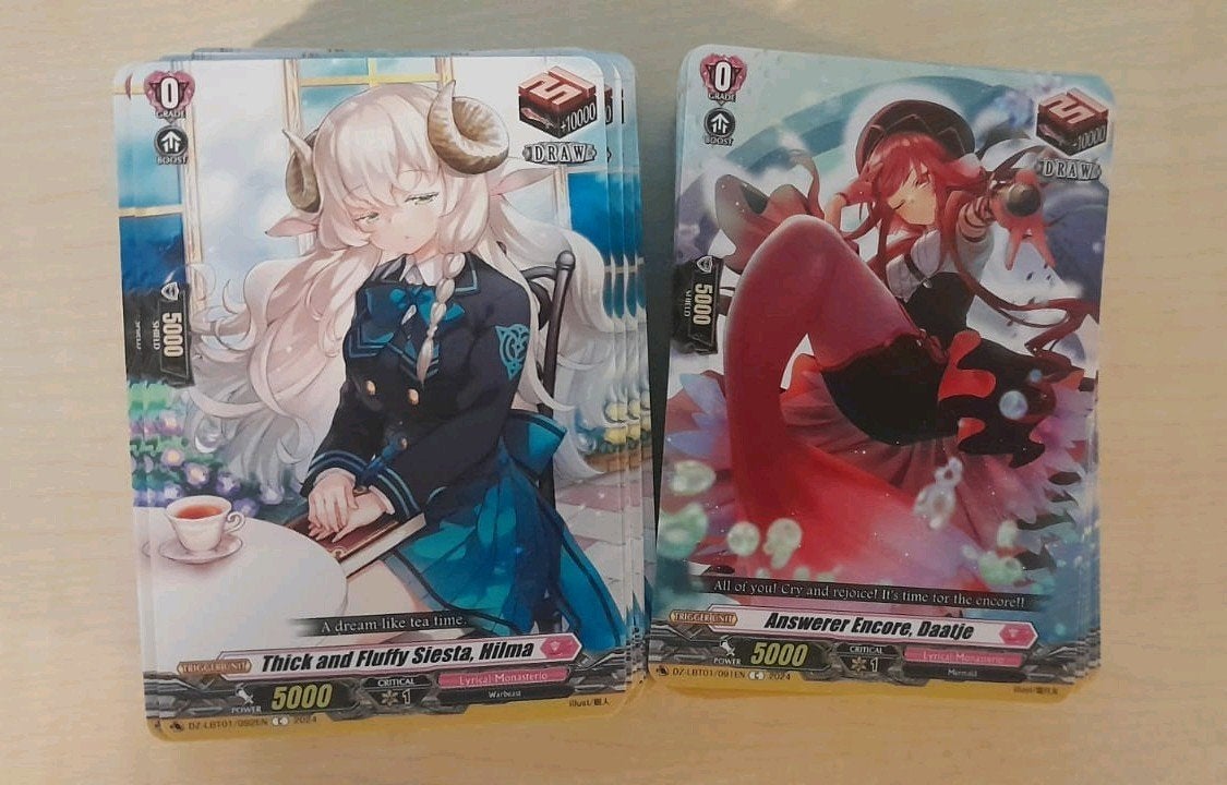 Cardfight Vanguard - Draw Triggers Lyrical Monasterio, Ophalen of Verzenden, Zo goed als nieuw, Meerdere kaarten