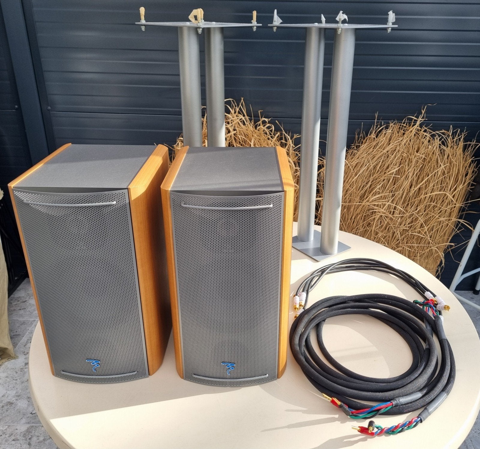 JM Lab Cobalt 806S speakers met standaarden en goede kabels, Overige merken, Gebruikt, Inclusief kabels, Ophalen of Verzenden