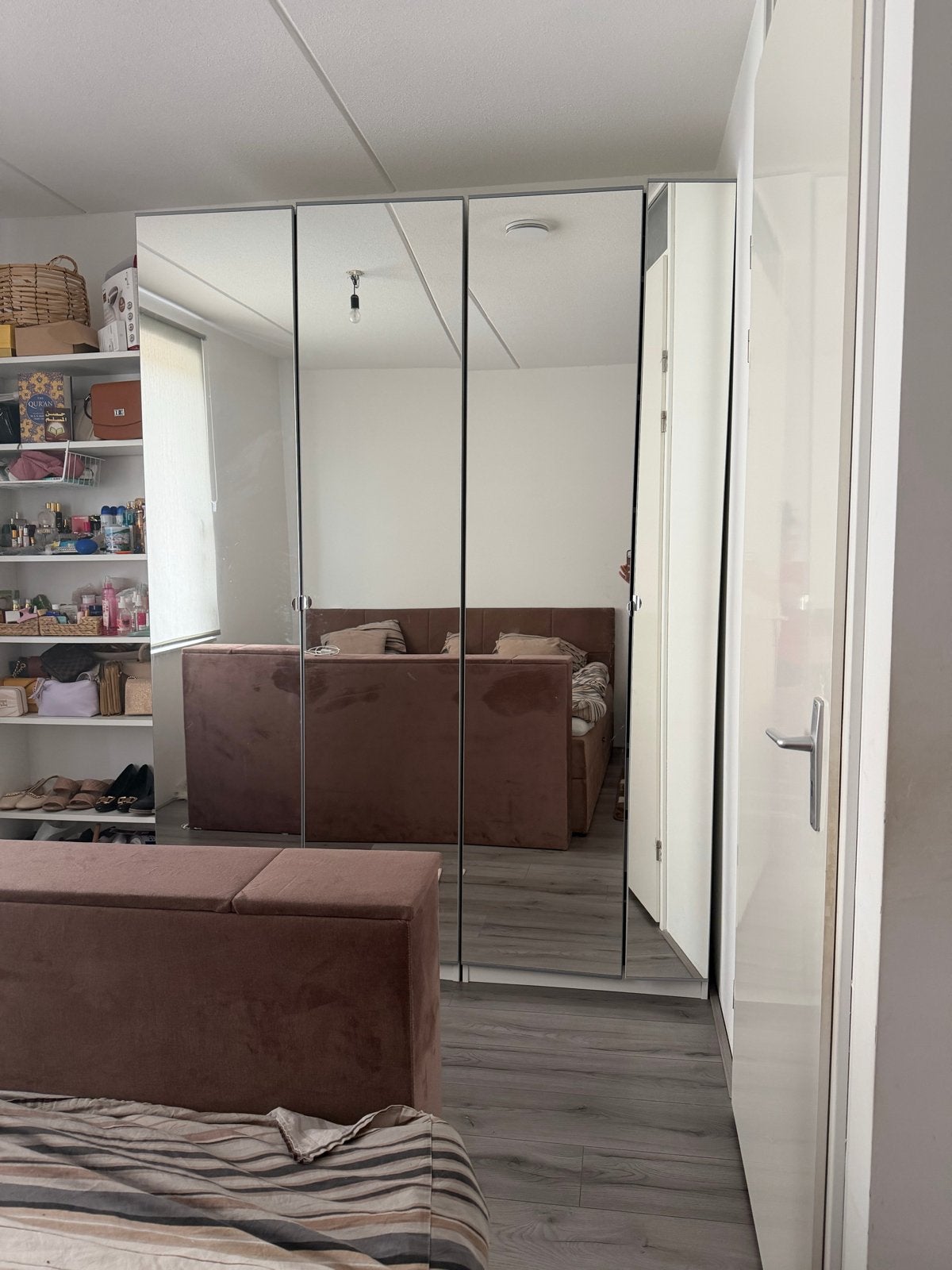 IKEA PAX Kledingkast met spiegeldeuren, Huis en Inrichting, Kasten | Kledingkasten, Zo goed als nieuw, 200 cm of meer, 150 tot 200 cm