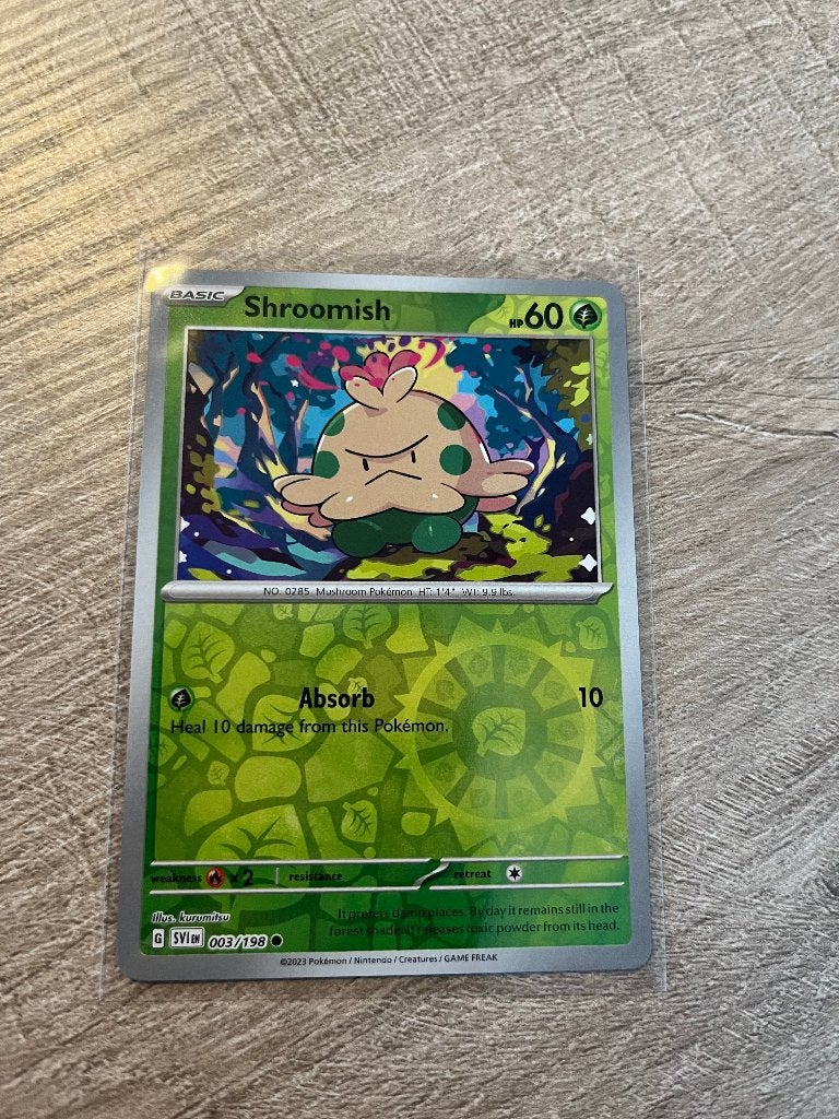 Shroomish (Holo) 003/198 Scarlet & Violet - Pokémon Kaart, Ophalen of Verzenden, Nieuw, Losse kaart, Foil