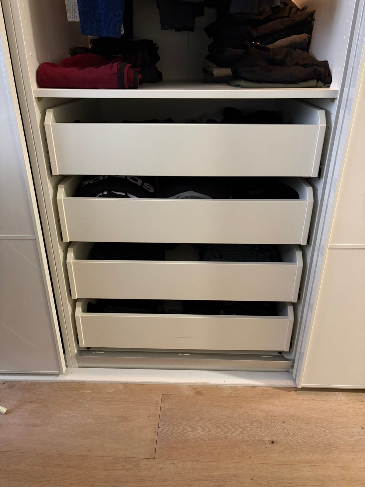 4 KOMPLEMENT laden (IKEA), wit, 75x58 cm, zgs., Ophalen, IKEA KOMPLEMENT (PAX), 50 tot 100 cm, Zo goed als nieuw