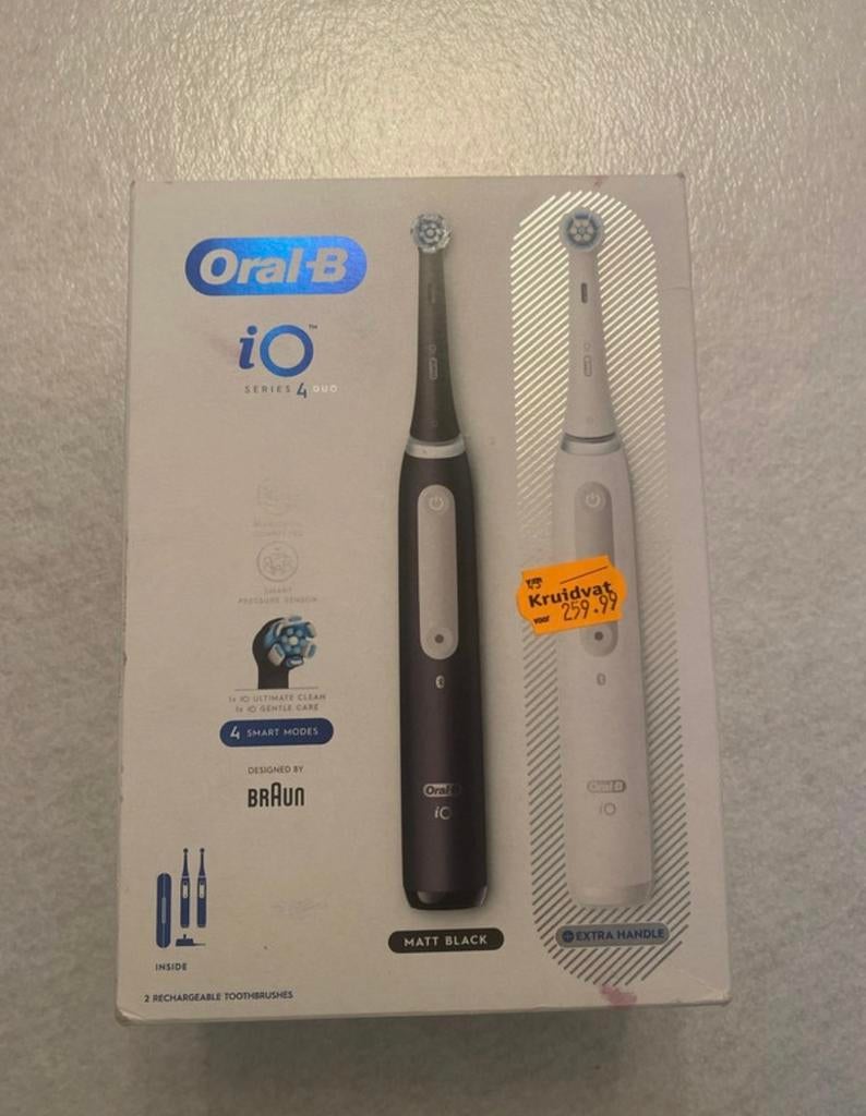 Oral-B iO Series 4 Duo elektrische tandenborstels, Witgoed en Apparatuur, Ophalen of Verzenden, Nieuw, Mondverzorging