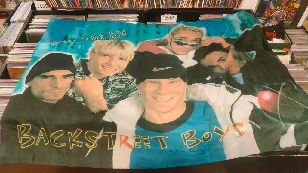 Backstreet Boys  The Dream Vlag, Ophalen of Verzenden, Gebruikt, Poster, Artwork of Schilderij
