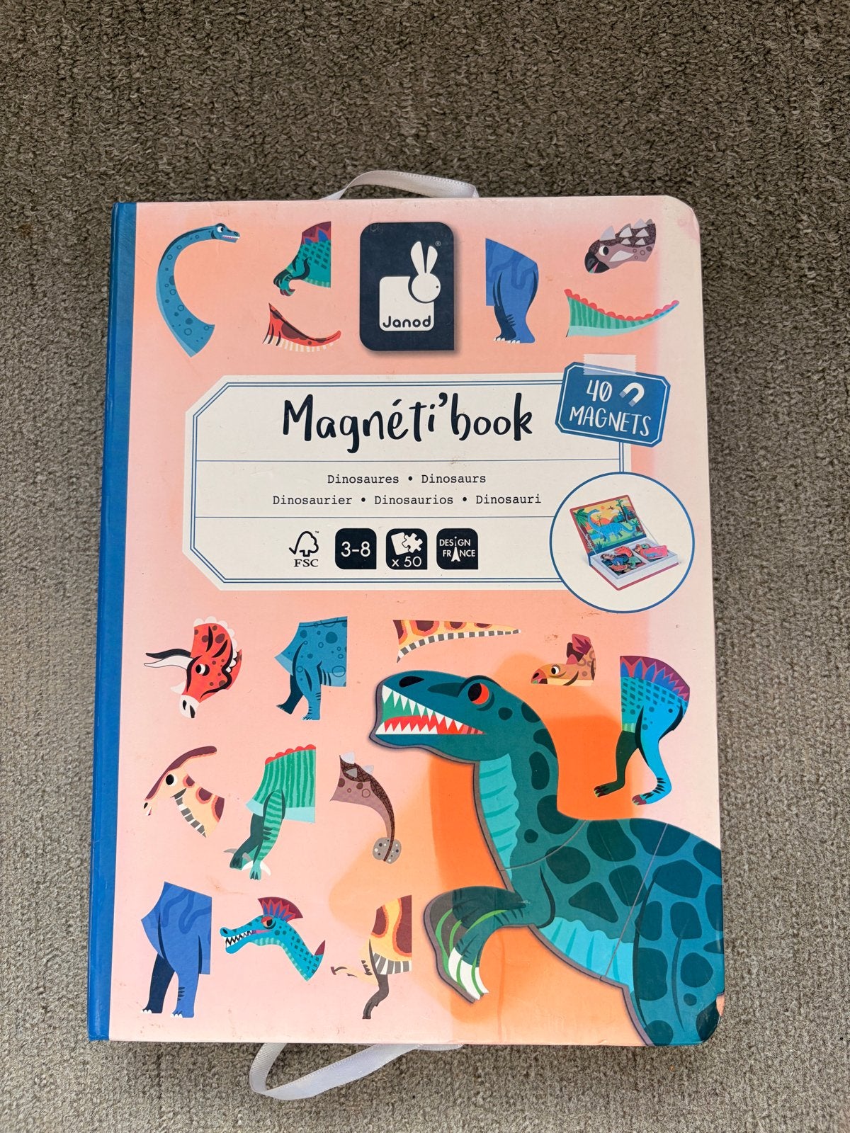 Janod Magneti'book Dinosaurus - Magnetisch Boek, Ophalen of Verzenden, Zo goed als nieuw, Knutselen