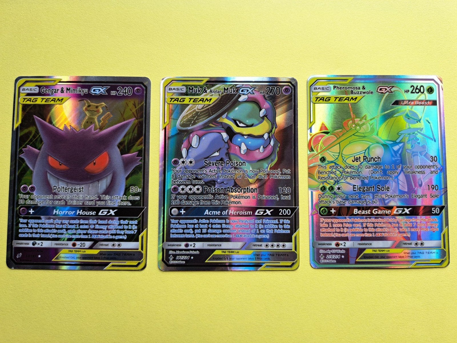 Pokémon Tag Team GX Kaarten, Ophalen of Verzenden, Gebruikt, Meerdere kaarten