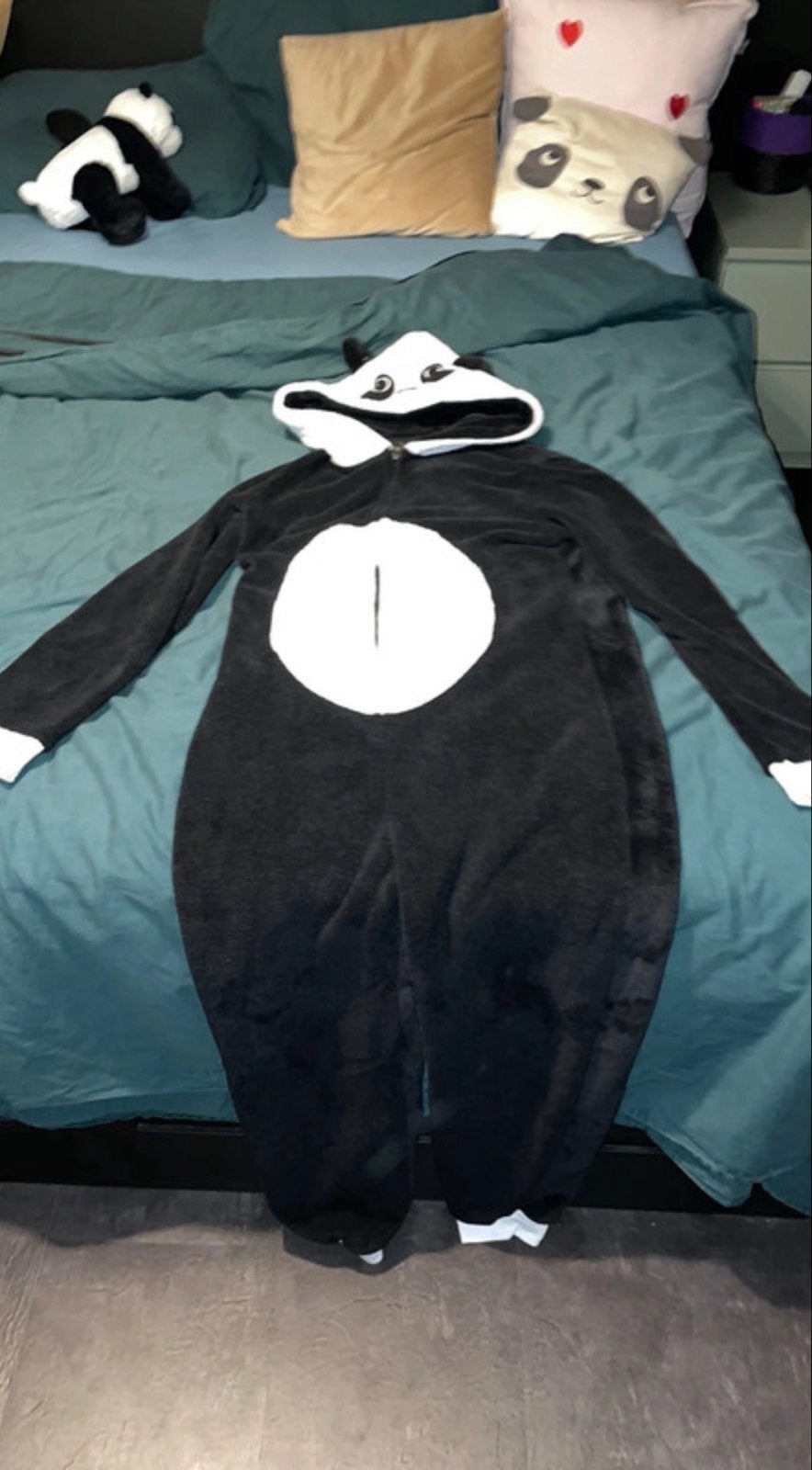Leuke Panda Onesie - Maat M - Zo goed als nieuw, Maat 38/40 (M), Carnaval, Ophalen of Verzenden, Zo goed als nieuw