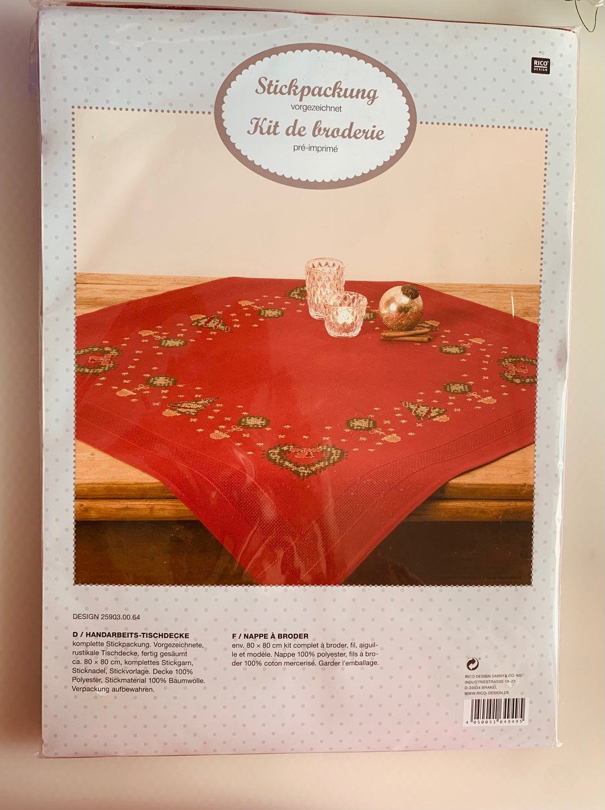 2 stuks voorbedrukte kerstkleed/loper, Ophalen of Verzenden, Nieuw, Handborduren, Borduurpakket