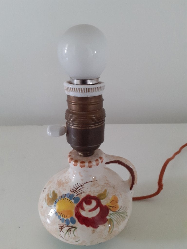 tafellamp retro vintage, Gebruikt, Vintage, Schemerlamp, Steen/keramiek