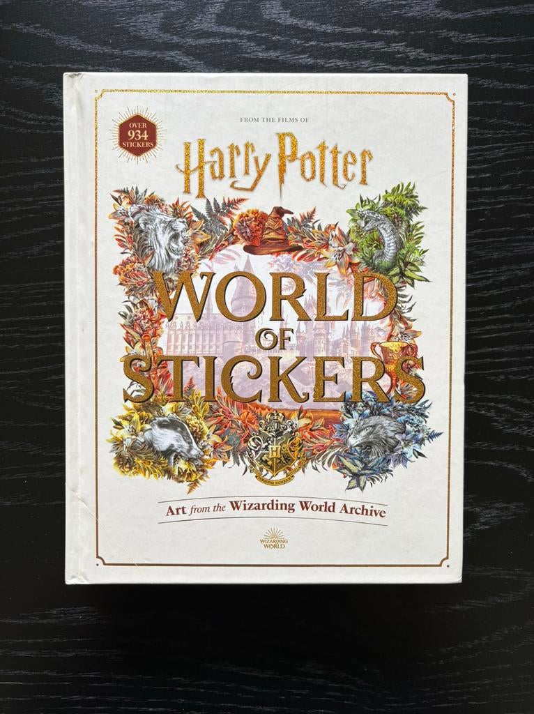 Harry Potter world of stickers, Ophalen of Verzenden, Zo goed als nieuw, Boek of Poster