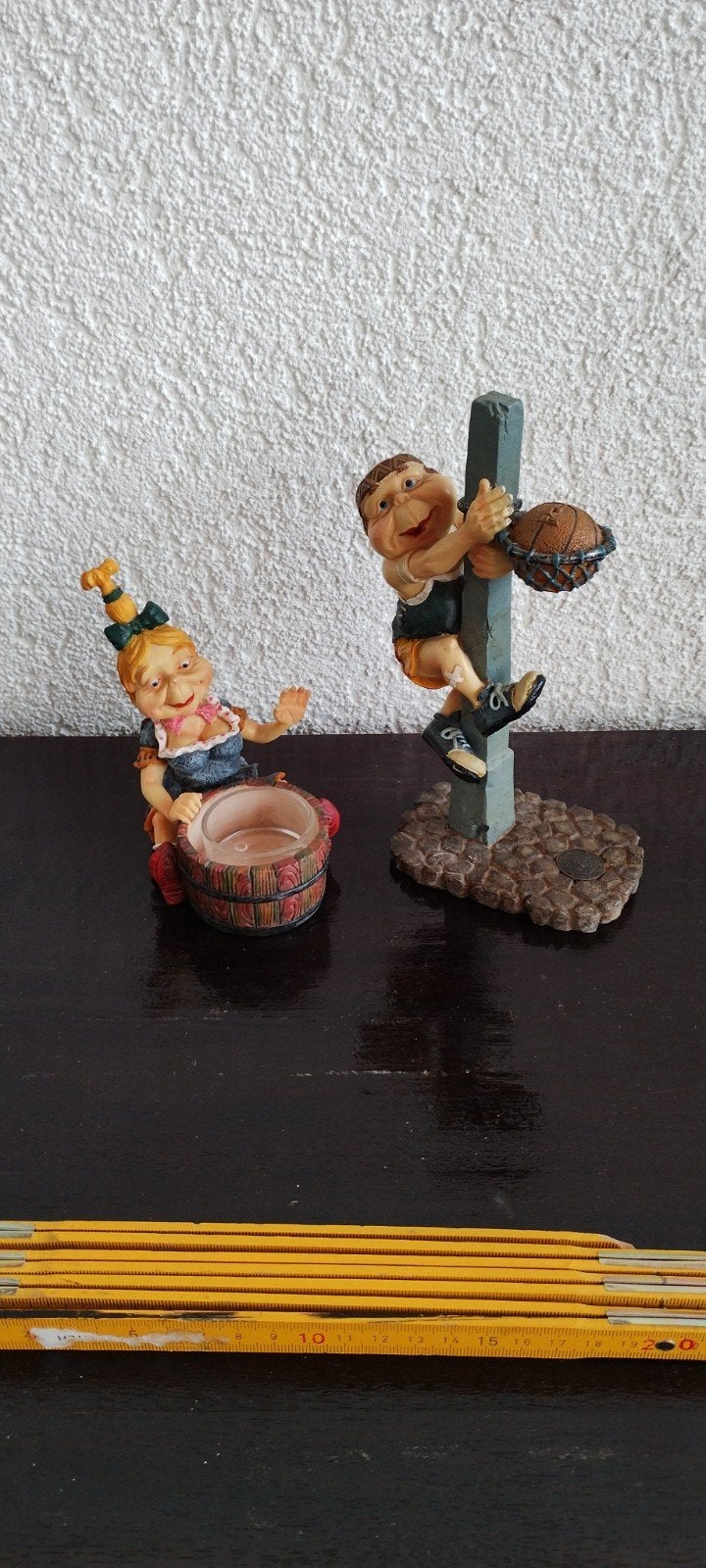 Grappige kabouter beeldjes - set van 2, Ophalen, Gebruikt, Meerkleurig, Overige materialen