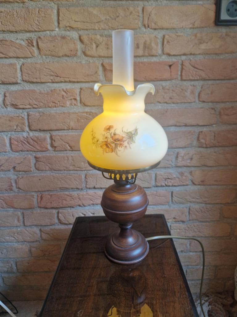 Prachtige vintage tafellamp / olielamp model jaren 70/80, Ophalen of Verzenden
