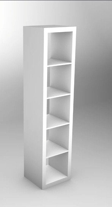 IKEA vakkenkast expedit/ kallax met 5 vakken, Met plank(en), Minder dan 50 cm, Gebruikt, 200 cm of meer