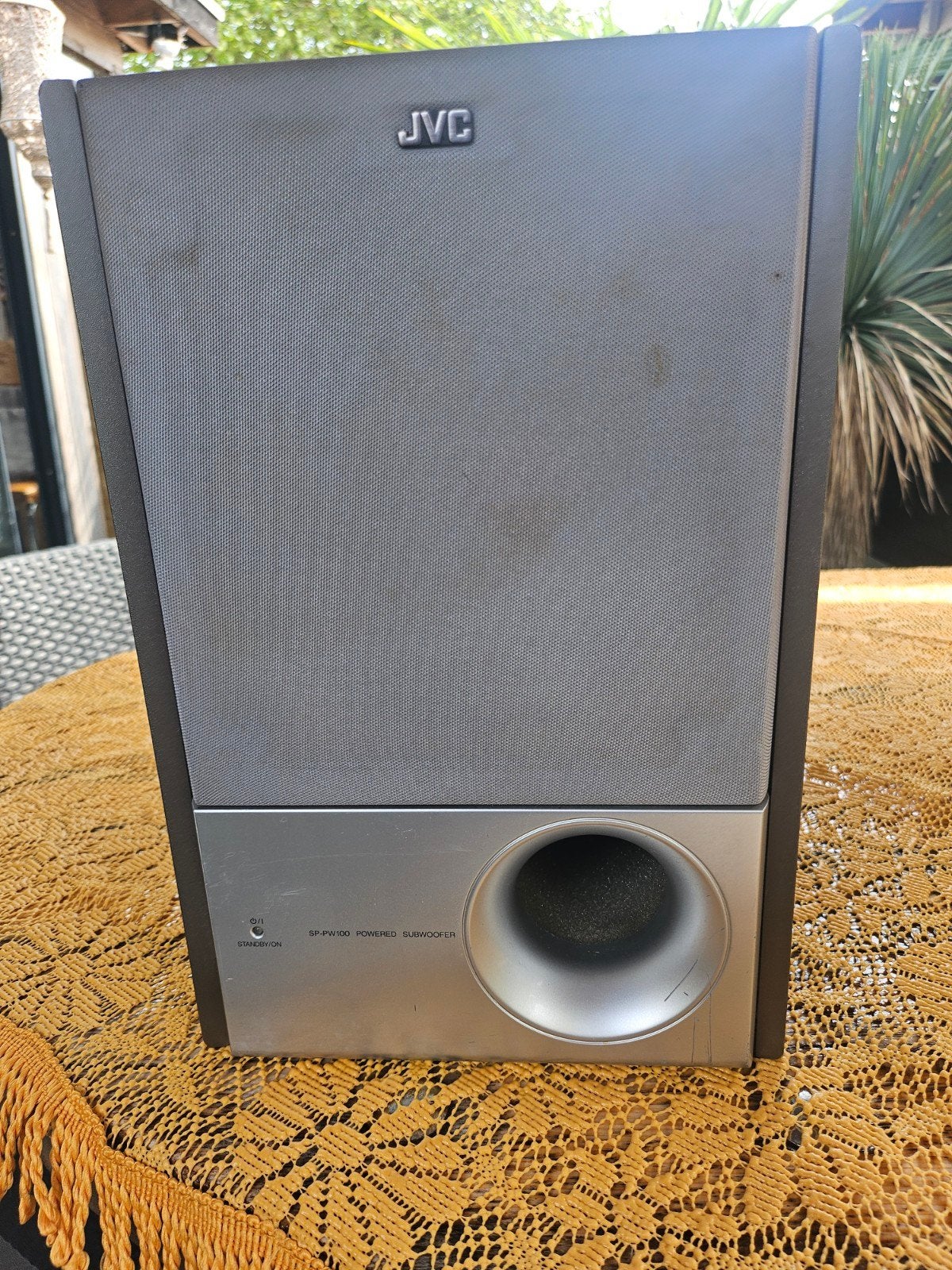 JVC SP-PW100 Powered Subwoofer - Krachtige Bass, Gebruikt, Subwoofer, JVC, Ophalen of Verzenden