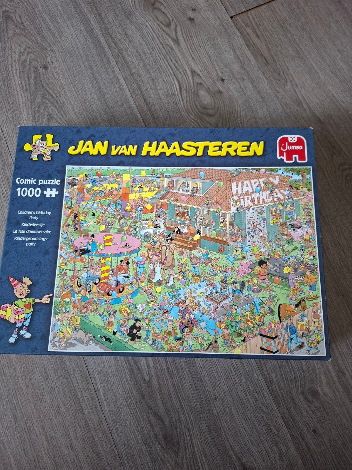 Jan van Haasteren Comic Puzzel - Kinderverjaardag 1000, Ophalen of Verzenden, 500 t/m 1500 stukjes, Gebruikt, Legpuzzel