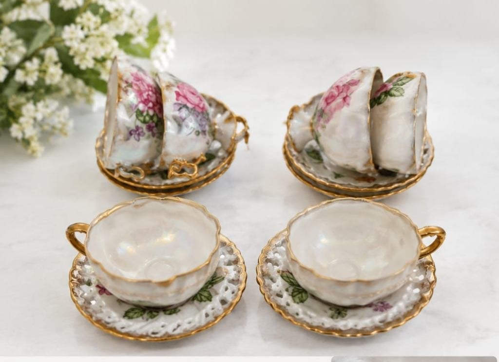 Vintage theekopjes set 6 stuks, Antiek en Kunst, Ophalen